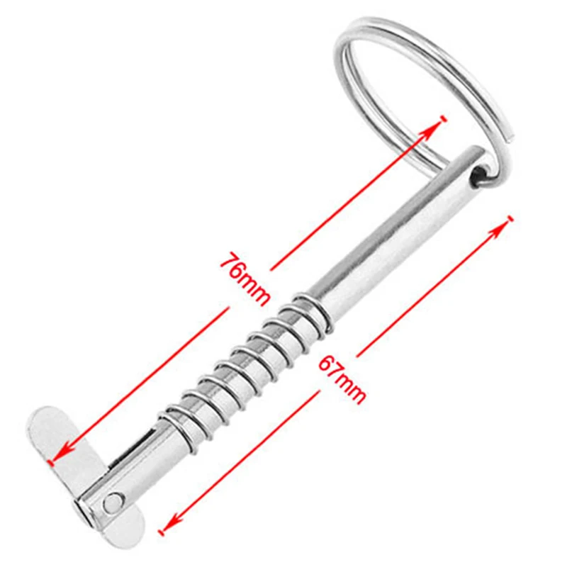 1PC 5mm 51/76mmMarine Grade 316 Stainless Steel Quick Release Pin For Boat Bimini Top Deck Hinge Marine Hardware Boat