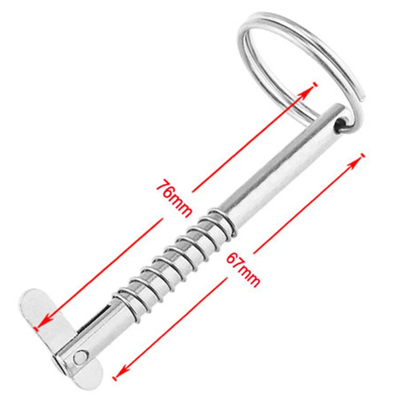1 шт. 5 мм 51/76 мм морской класс 316 быстроразъемный штифт из нержавеющей стали для лодки Bimini верхний палубный шарнир морское оборудование лодка