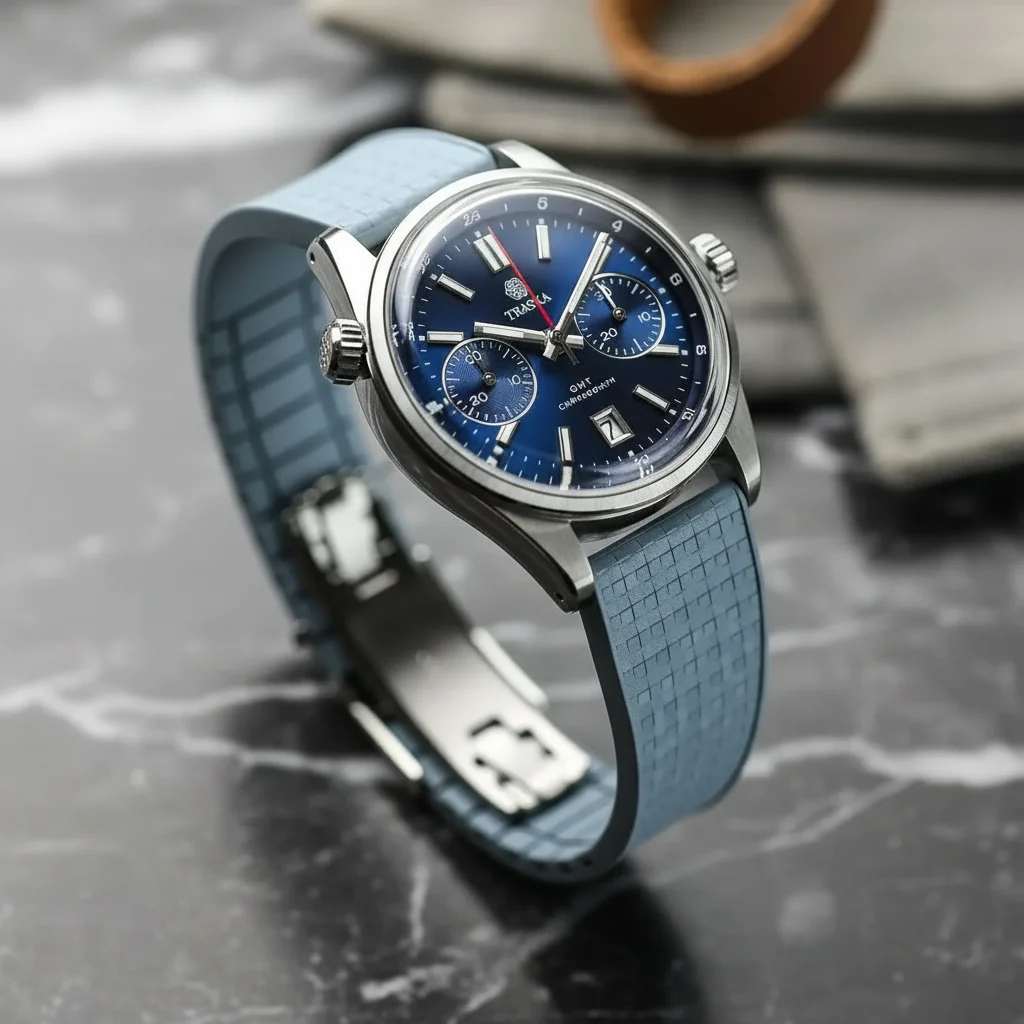 

New Design CTS Watch Bands 20mm 21mm 22mm Quick Release Spring Clasp Buckle Diver For Sekio PP IWC FKM Rubber Watch Strap