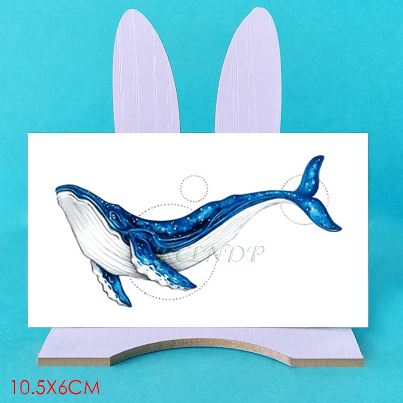 Waterproof Temporary Tattoo sticker whale small fake tatto stickers flash tatoo hand foot tattoos for girl men women kids