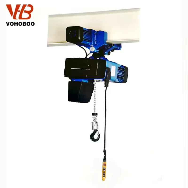 Best Price 250kg 500kg 1t VOHOBOO Electric Traveling European Standard Chain Hoist