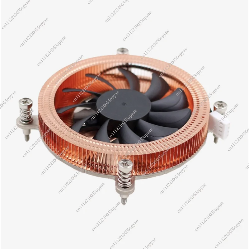 Ultra Thin 1U Pure Copper Heat Pipe Radiator Mute Down Press Fan for AIO NAS ITX Desktop CPU Cooler view 4