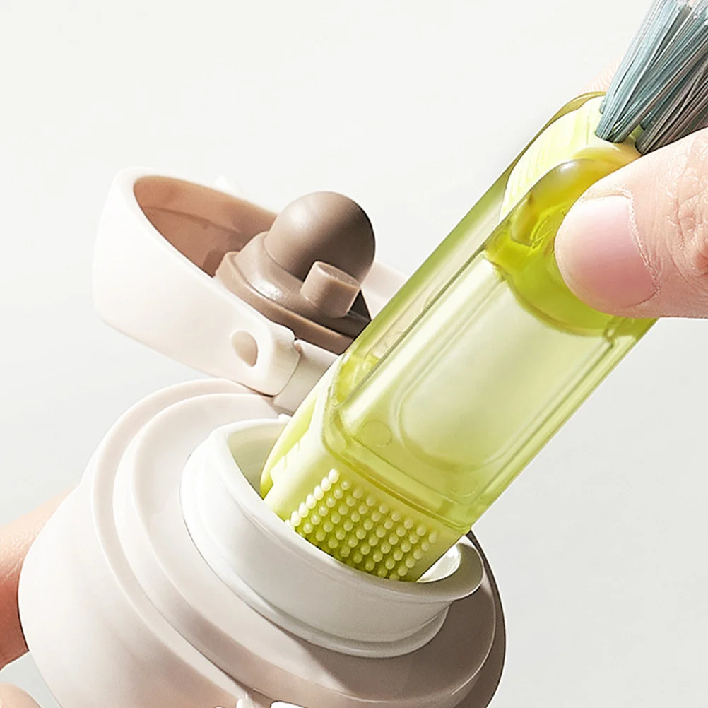 

2Pcs Bottle Gap Cleaning Brushes -Resistant Cup Lid Cleaner Multi-Function Portable Groove Brush for Drinkware
