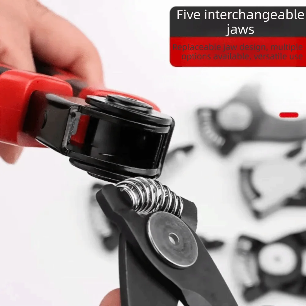 

5-in-1 Design Multi-functional Pliers Set Metal Construction Multi-functional Wire Pliers Set Replaceable Head