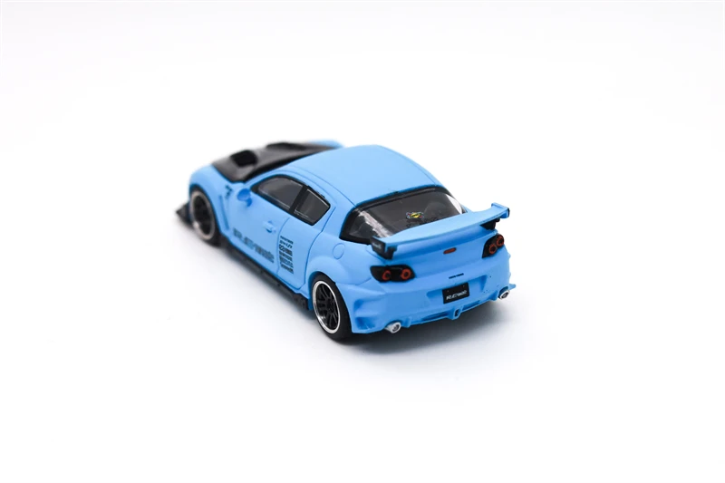 Xcartoys x POP RACE 1:64 F1 Jet / RX-8 RE AMEMIYA bleu clair moulé sous pression modèles de voiture cadeaux