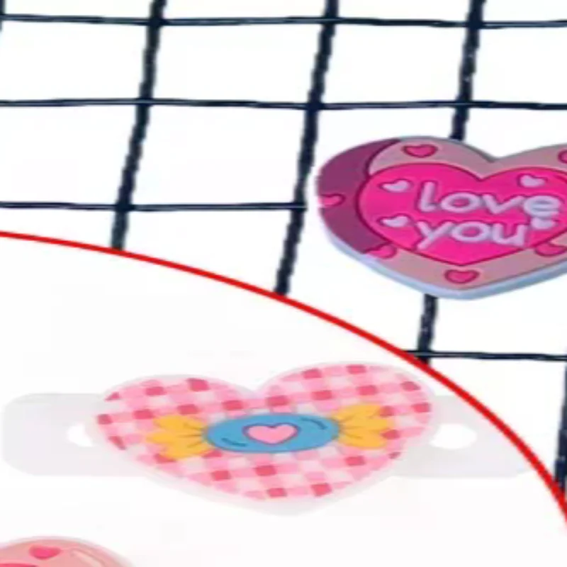

Cute Colorful Heart-shaped Silicone Tennis Racket Vibration Dampeners Tennis Racquet Anti Vibration Tennis Accessories