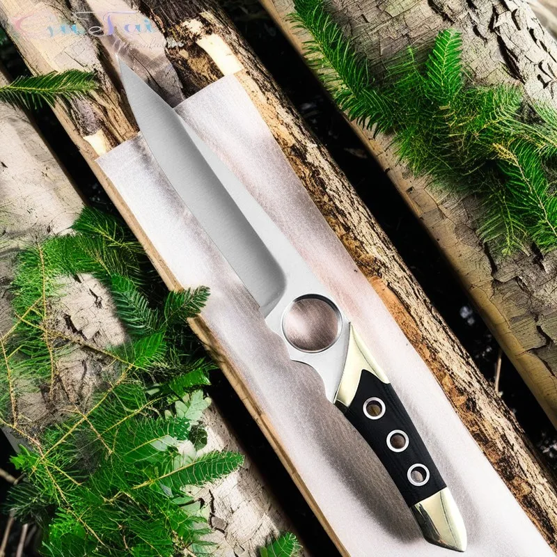 Outdoor multi-function knife fruit knife survival knife outdoor camping cooking small straight knife hand knife meat knife