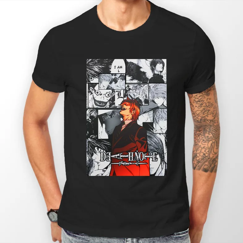 Death Note Kira Manga Strip Ryuk L Anime Unisex Tshirt T-Shirt Tee ALL SIZES