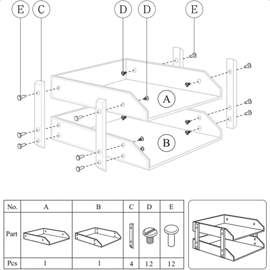 Кожаный настольный поднос для писем, офисный органайзер для бумаги для почтовых файлов, журналов, ювелирных изделий, косметики, модный держатель для писем 2Ti