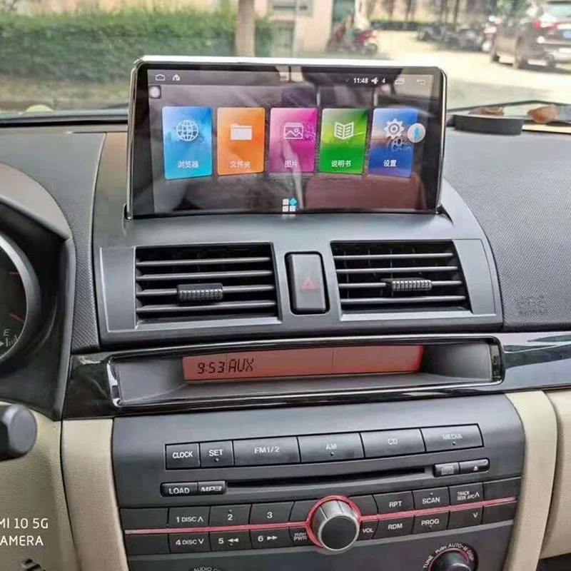 

9.66" 360 Camera Carplay Auto Android 13.0 8G+128G IPS 4G SIM Car DVD Player GPS WIFI Bluetooth RDS Radio For Mazda 3 2004-2009
