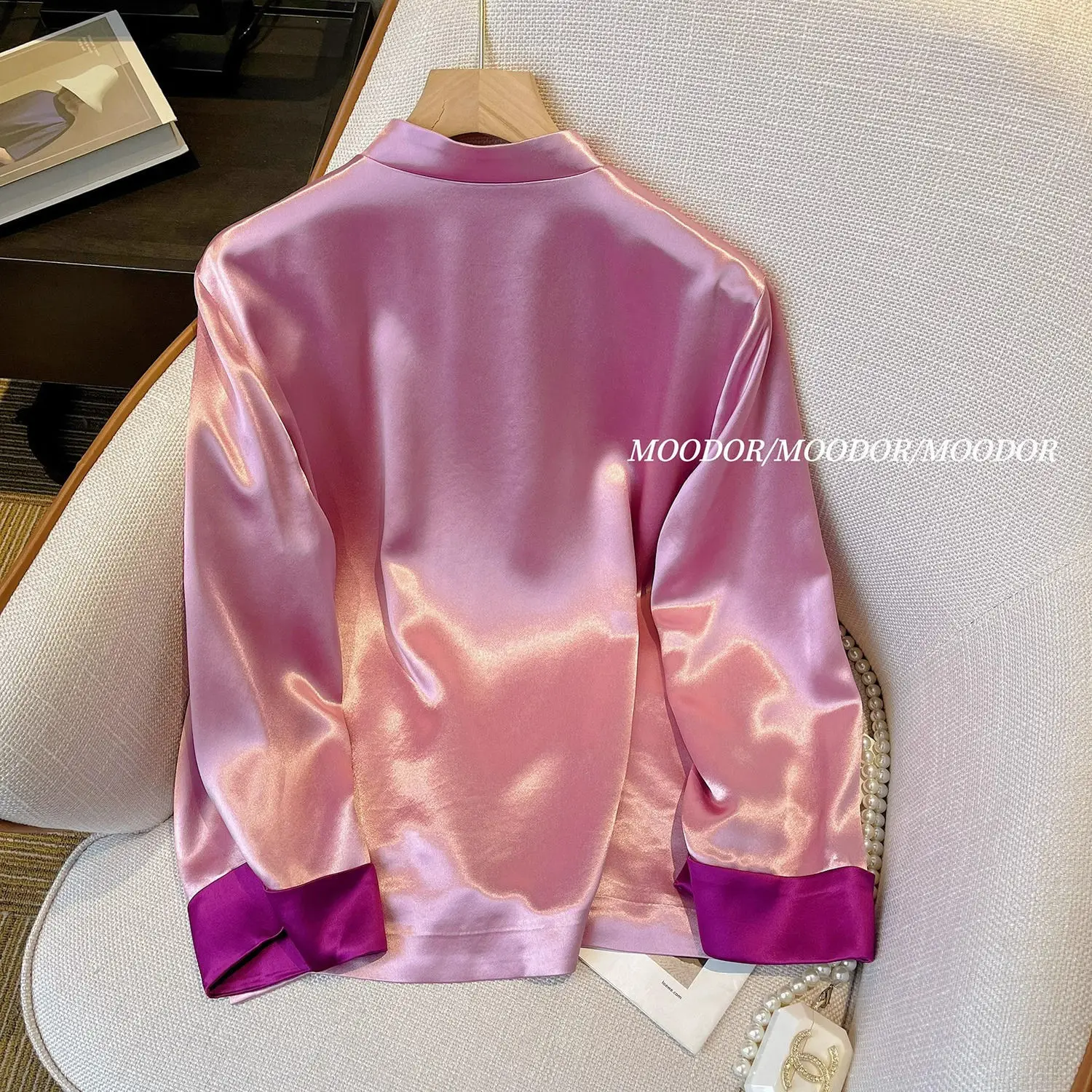 New Chinese Style Retro High-end Rose Pink Cardigan Top for Women Autumn New National Style Tang Suit Plate Button Jacket