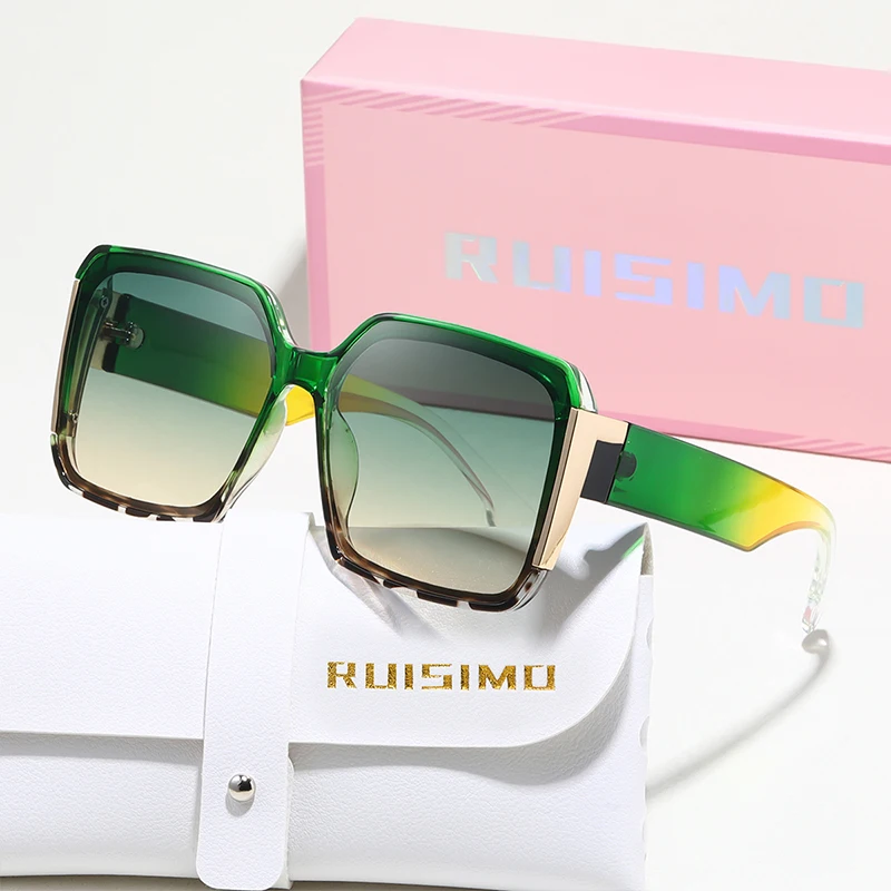 RUISIMO مربع التدرج النظارات الشمسية النساء الرجال خمر موضة العلامة التجارية نظارات شمسية Revelry حفلة السفر الذكور الإناث نظارات UV400 #3