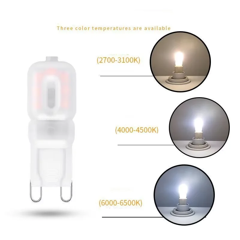 10PCS Super Bright G9 LED Light Bulbs 5W 7W AC 220V Light Bulb 2835 Lamp Cold White/Warm White Constant Power Light LED Lighting