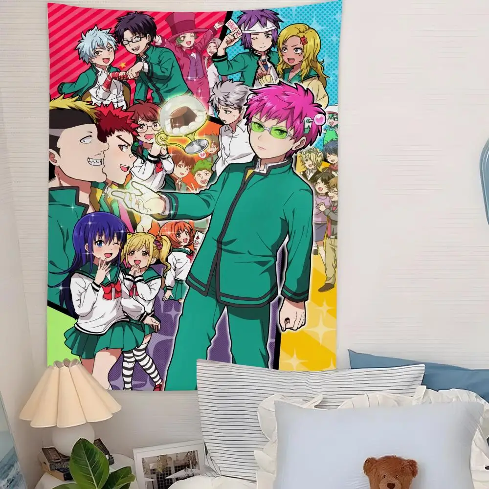 S-Saiki K-KusuoTeruhashi Kokomi Tapestry Microfiber Background Decor For Bedroom Living Room Garden Outdoor Festival Wall Decor