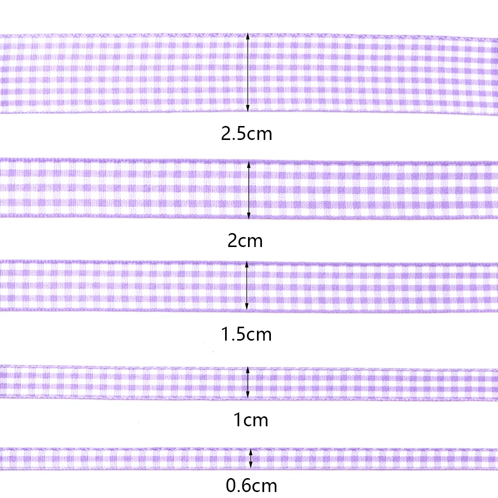 10Yards 6/10/15/20/25mm Plaid Cotton Ribbons Wedding Party Decoration Craft DIY Sewing Fabric Handmade Bow Ribbon Gift Packaging