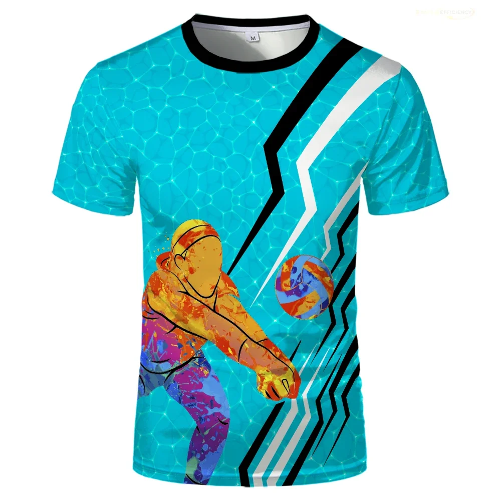 

Men's T-shirt 3D Print Volleyball T-shirt Summer Women Running Sports Breathable T Shirt Binton Tennis Training Jersey Tops