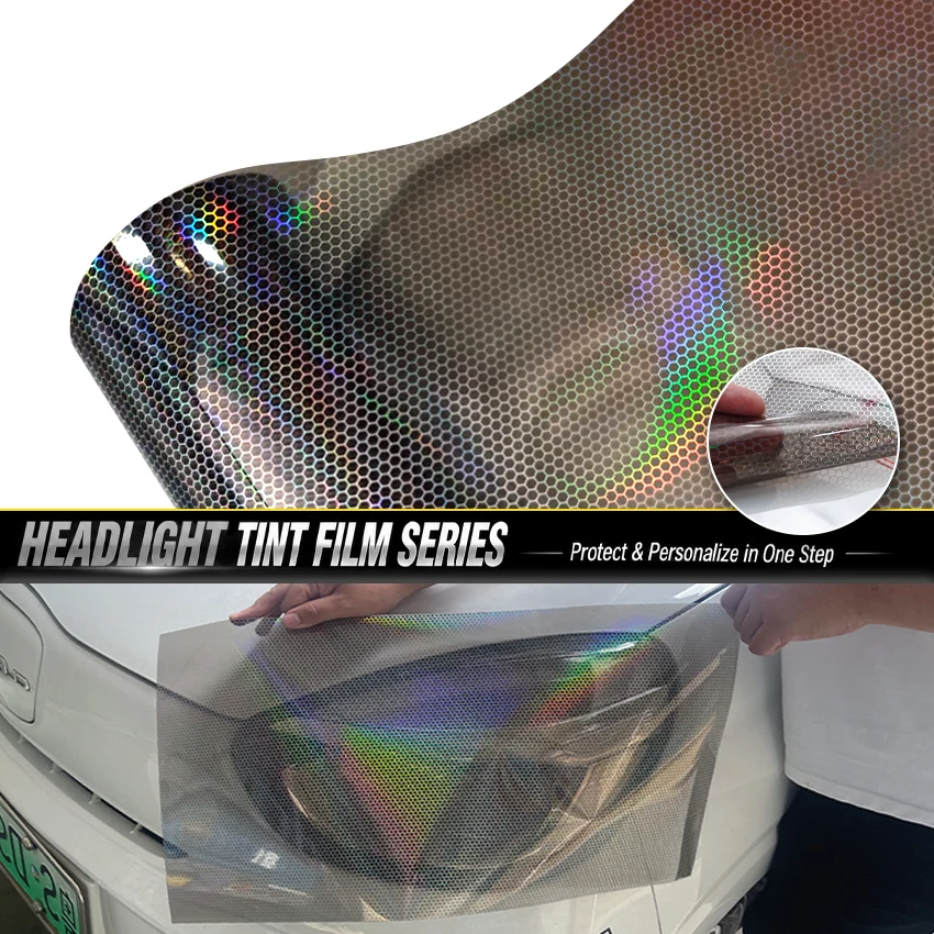 Honeycomb Honeycomb Rainbow Headlight Tint Film Light Black Smoked PPF Car Light Wrap Taillight Vinyl Sticker for Car Motorcycle - Aliexpress Deal