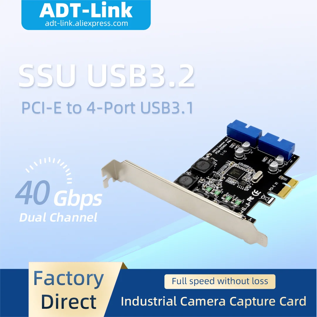 PCI-E to USB3.0 Front Panel Expansion Card PCI Express Adapter with Internal 19/20PIN Header Connector Port Internal Hub Adapter