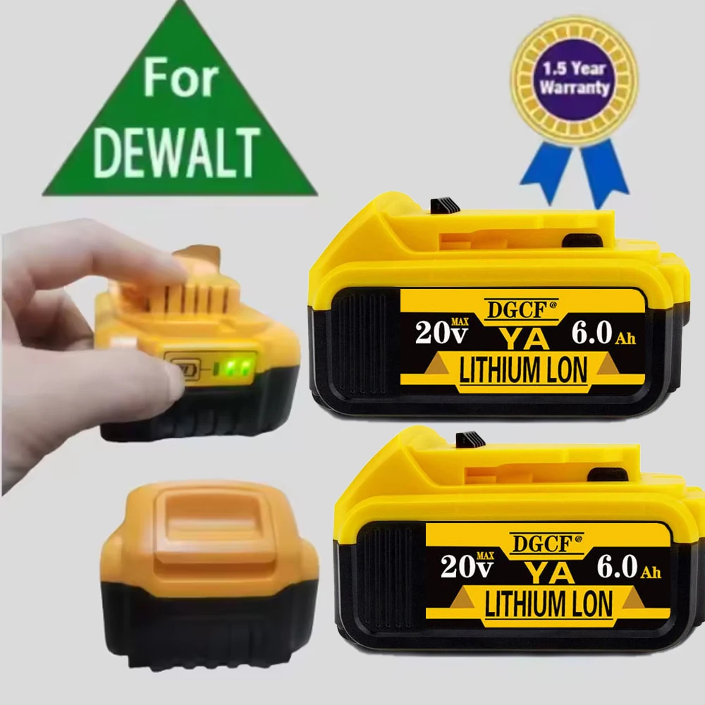 

Оригинальный аккумулятор для DEWALT 20 В, 8,0 Ач/12 Ач, совместимый с инструментами макс. 20 В, долговечный литий-ионный, быстрая зарядка