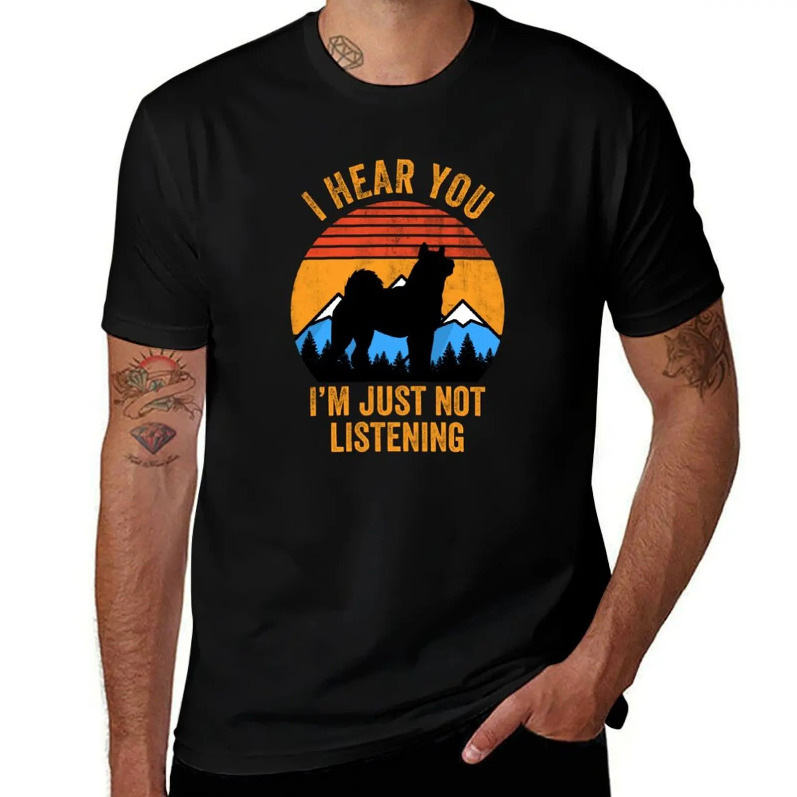 

for Hear Stubborn cotton shirts Just Akita t t T-Shirt You I men I'm cotton Listening man Not 100% shirt