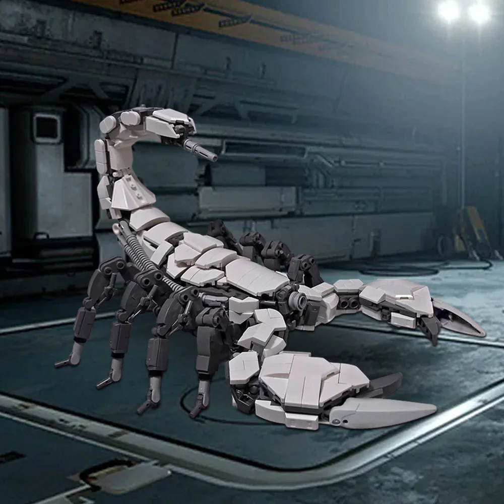 MOC Mech Scorpions Kreaturen Bausteine Modell Schwarz Mechanische Skorpione Ziegel diy Zusammengebautes Spielzeug für Kinder Geschenk