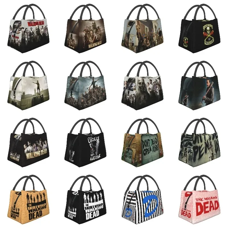 The Walking Dead Insulated Lunch Bag for Women Portable Horror Zombie TV Show Cooler Thermal Lunch Tote Office Picnic Travel