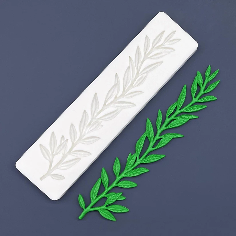 Leaf Branch Silicone Mold Sugarcraft Cupcake Baking Mold Fondant Cake Decorating Tools