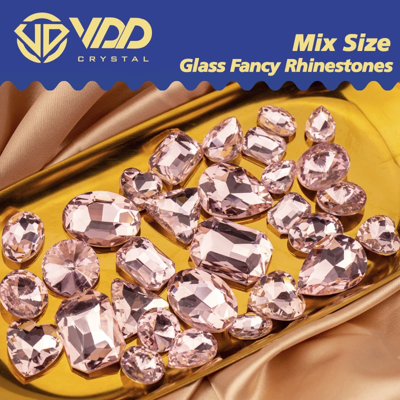 VDD Rote Fancy Pointback Strass-Mischung aus Glas-Kristallen, Glitzernde Glänzende Strasssteine für Nagelkunst-Zubehör, Bastelarbeiten und Dekoration – Detail 12