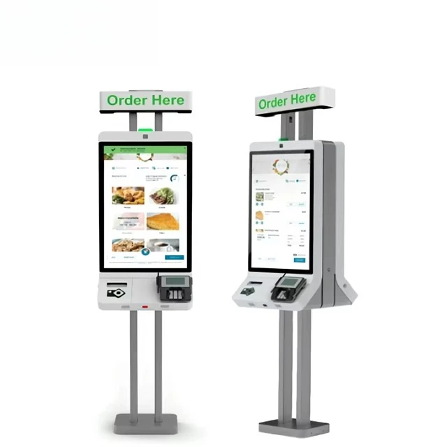 32 Inch Touch Screen Mcdonalds Fast Food Self Serve Kiosk Ordering Kiosk with Automatic Wifi