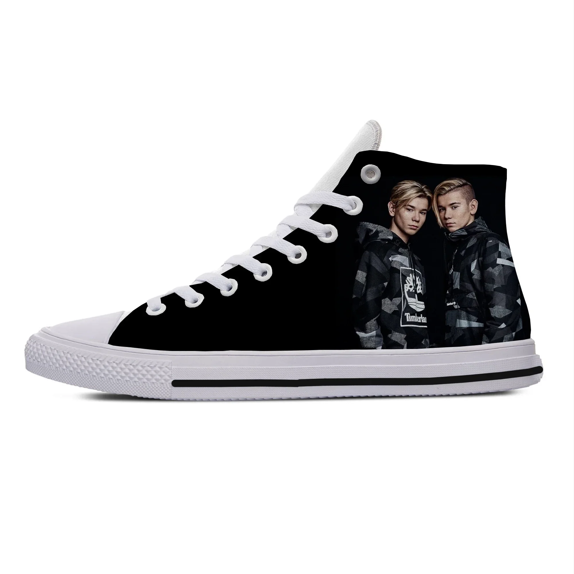 

Hot Summer Marcus and Martinus Novelty Design Lightweight High Top Canvas Shoes Men Women Casual Breathable Sneakers Board Shoes