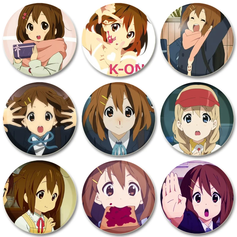 32/44/58MM Anime K-ON! Ronde broche cartoon badge DIY rugzak hoed sieraden accessoires geschenken