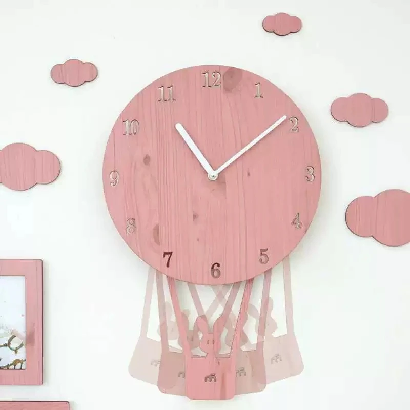 

of hair delivery, swinging creative wall clock, simple clock in the living room, quiet and cute wall clock in the bedroom