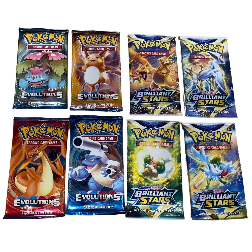 40pcs Pokemon Cards Tag Team EnglishSpanish Mega Energy Shining Pokemon Card Game Carte Trading Collection Cards Pokemon Cards