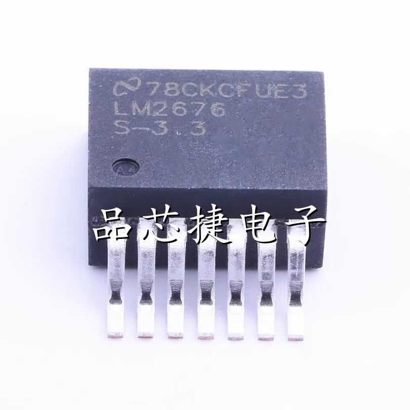 5pcs/Lot LM2676SX-3.3/NOPB Marking LM2676S-3.3 TO-263-7 SIMPLE SWITCHER 8V to 40V, 3A Low Component Count Step-Down Regulator