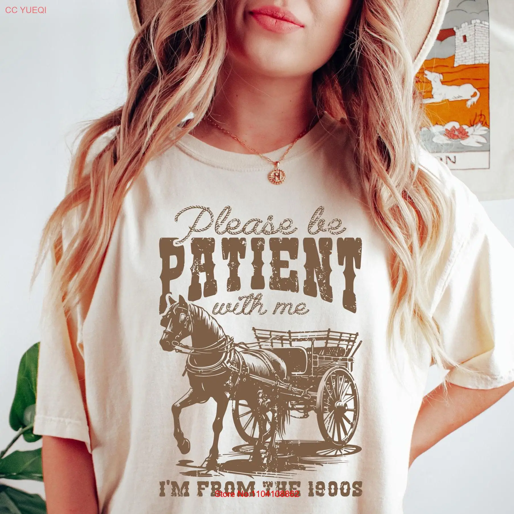 Забавная футболка SweaT, пожалуйста, будьте терпеливы со мной, я из 1900-х годов, саркастические длинные или короткие рукава в стиле вестерн