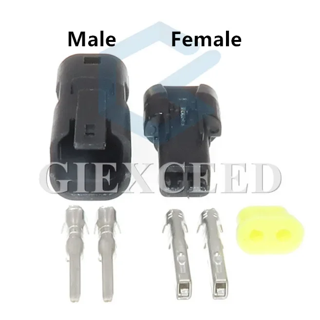 2 Sets 2 Pin AC Assembly 52266-0211 52213-0211 Small Mini Auto Conenctor 522660211 522130211 Waterproof Electrical Cable Socket