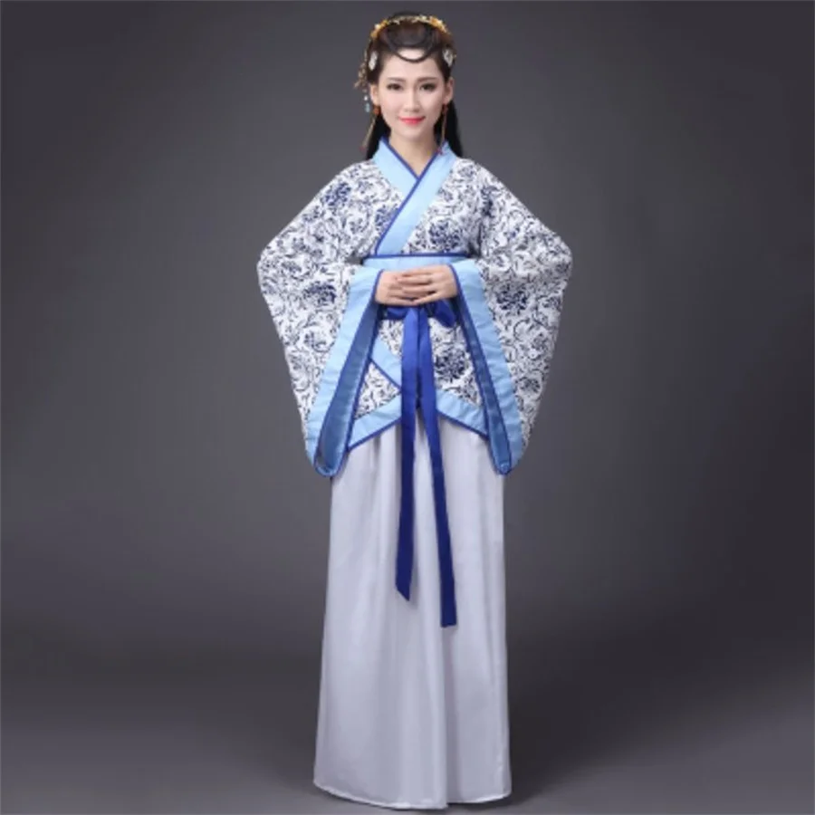 Hanfu Nationale Chinese Dans Kostuum Mannen Oude Cosplay Traditionele Chinese Kleding Voor Vrouwen Hanfu Kleding Dame Podium Jurk