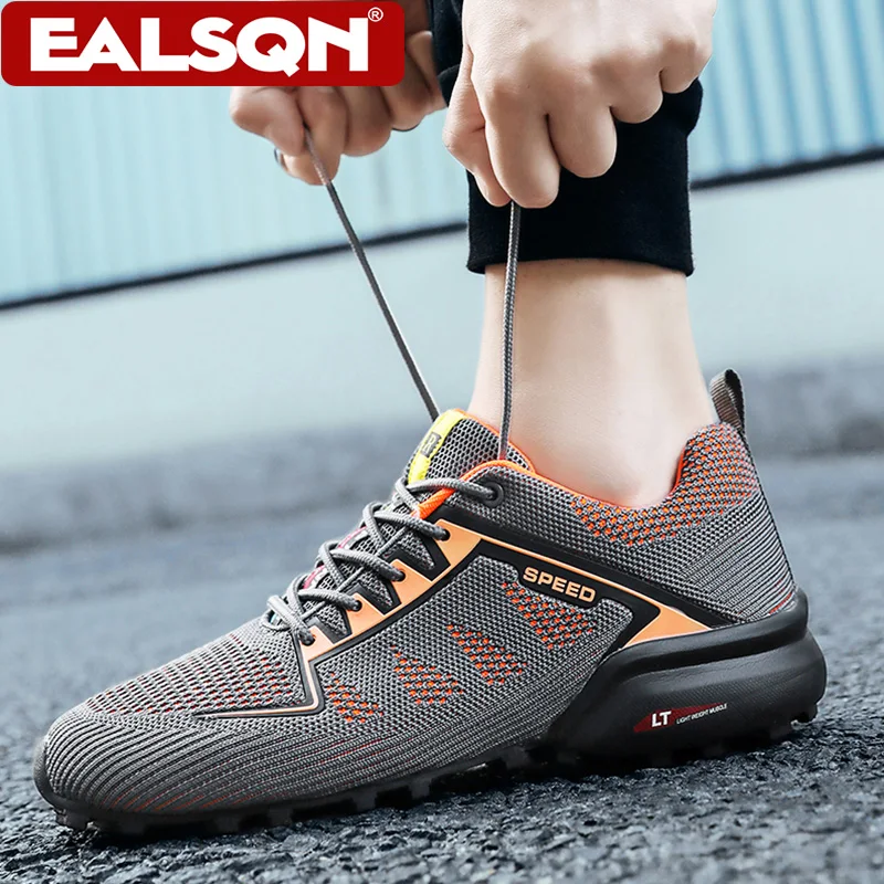 Men's Outdoor Trekking Sneakers Breathable Mesh Trainning Running Lace-up Climbing Shoes For Mountain Hiking Hunting Size 39-47