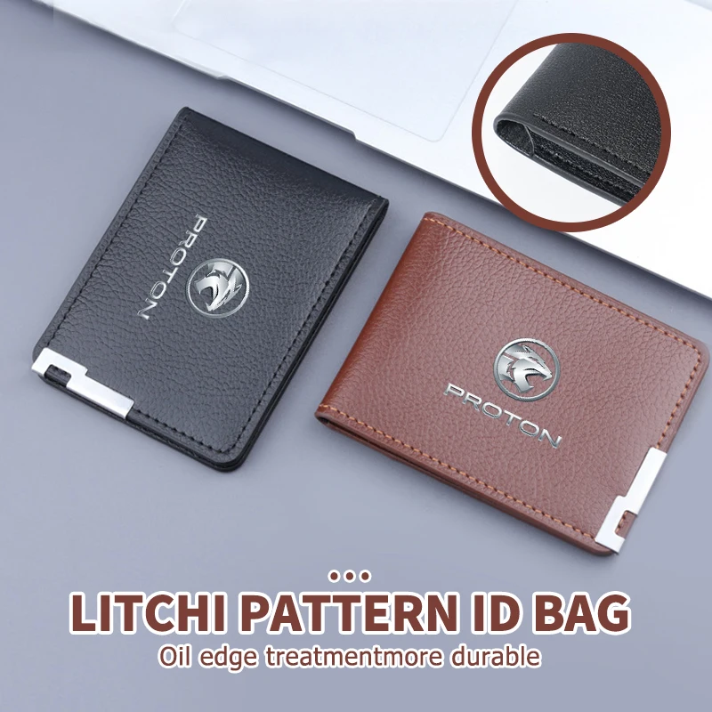 

Leather Coin Credit Card Zipper Wallet Litchi Pattern Purse For Proton Exora Preve Saga Waja X50 X70 SUPRIMA S SAVVY SATRIA