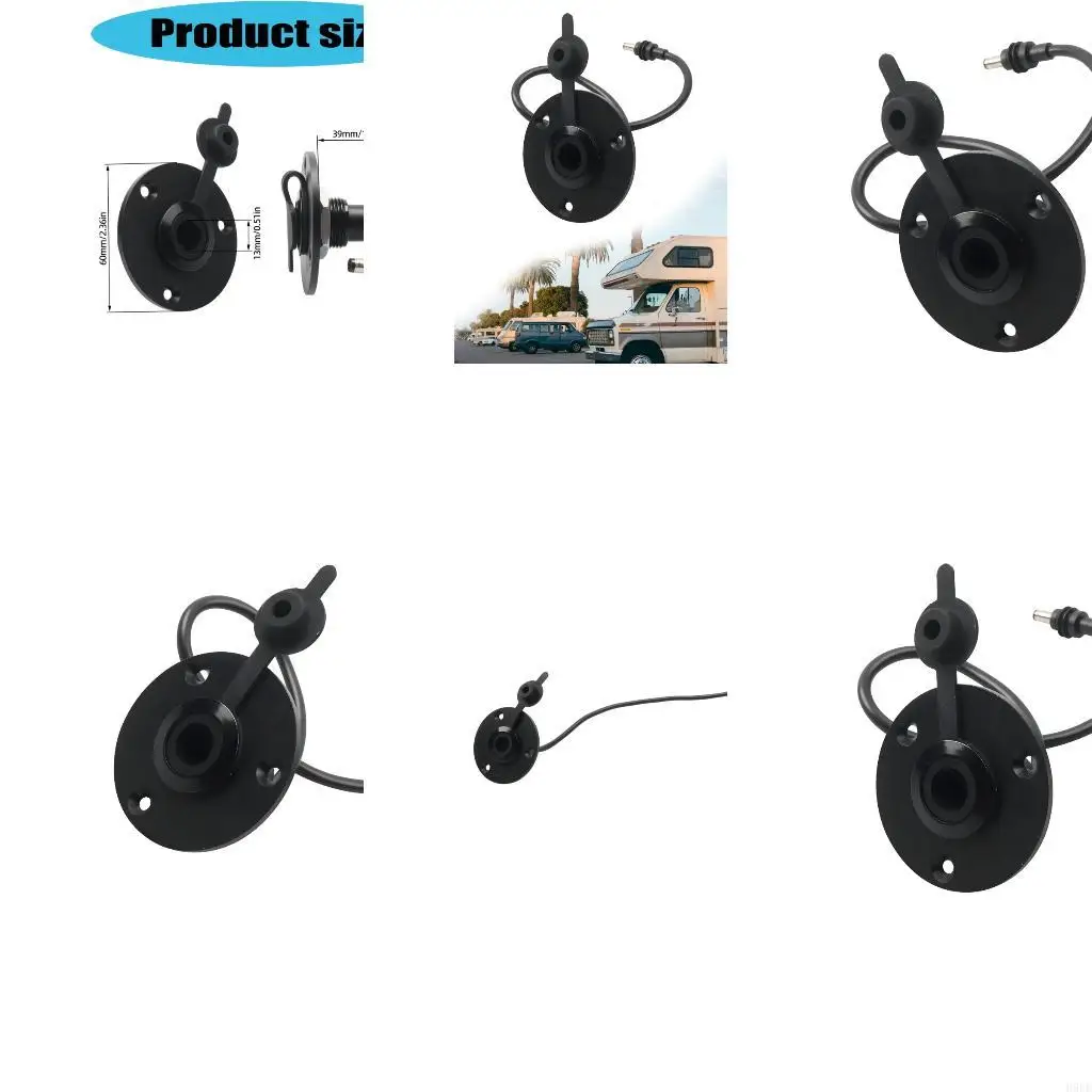 

Outdoor Waterproof Power Plugs with Lightweight Aluminum Construction & Top Cover Easy to Use for Camping Gear H9EE