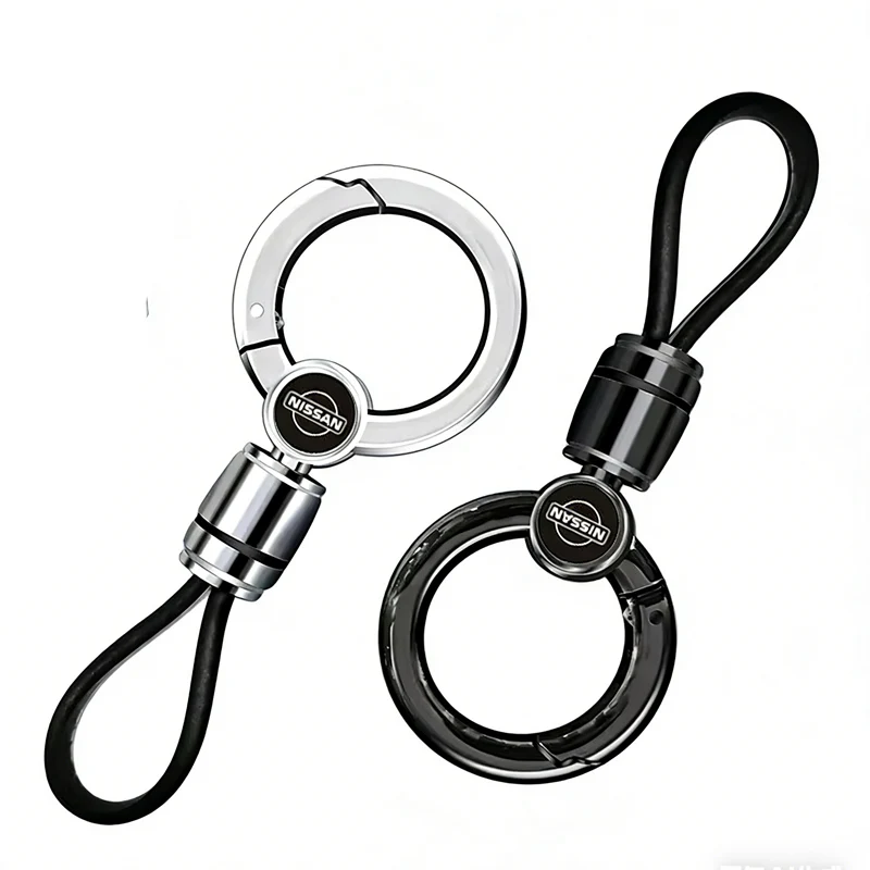 Metal Buckle for Nissan Navara Juke GTR Patrol Xtrail Sylphy N7 Qashqai J11 Teana Note Murano Car Logo Keychain Key Rings Holder