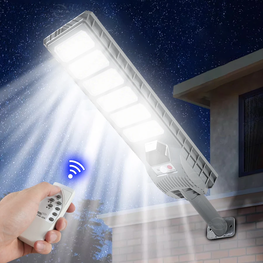 600W Big Solar Light for Outdoor Solar Lamp Sunlight Motion Sensor Light Remote Control IPX65 Waterproof Street Wall Yard Lamp