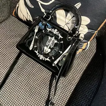 Y2k Ita Çanta 2025 Yeni Tatlı Serin Baharat Kız Punk Goth Tek omuz Koltukaltı Şeffaf Çanta Iki Yuan Kız Banliyö Ekran Çantaları