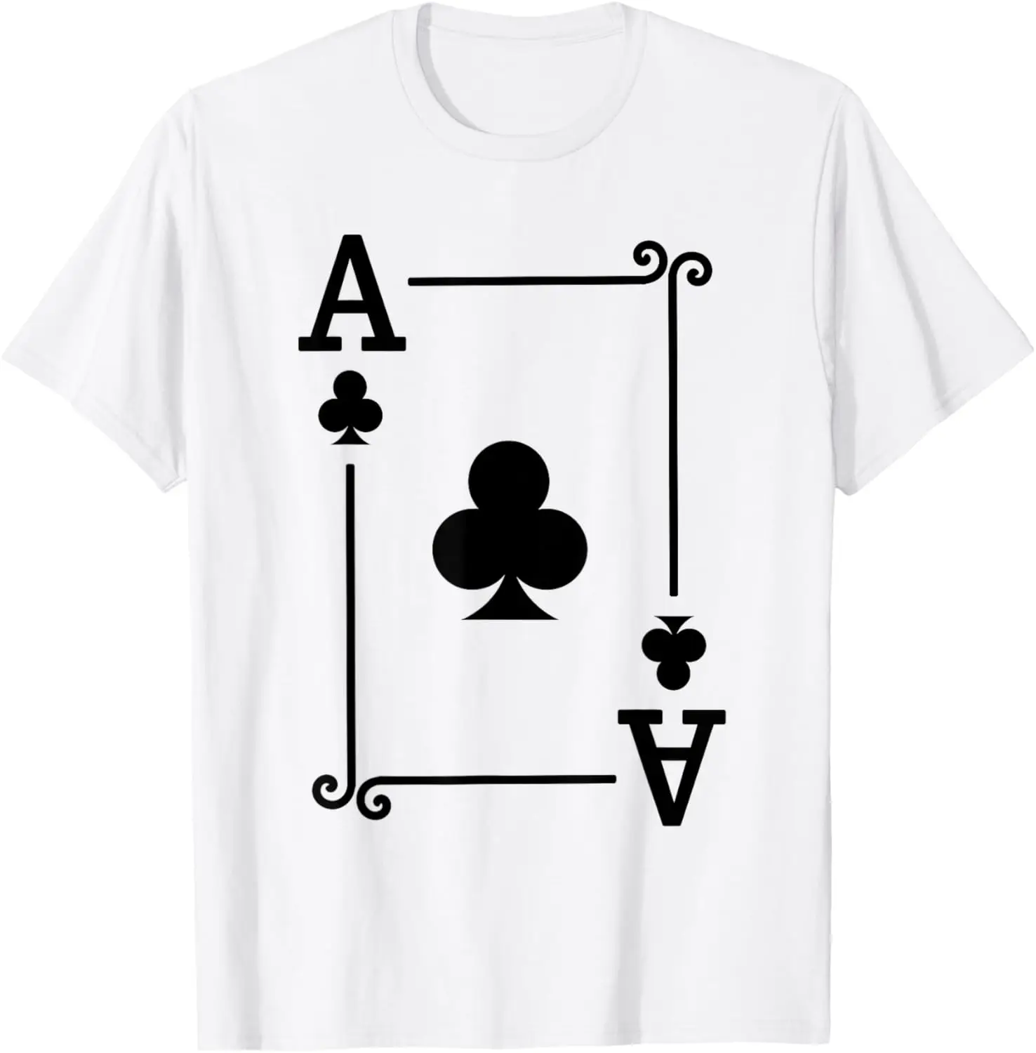 Jogando cartas de flor de ameixa fantasia - Ace、K、Q、J、10、9、8、7、6、5、4 、、2 Camiseta de pôquer com cartas de diamantes Camisetas gráficas de rua