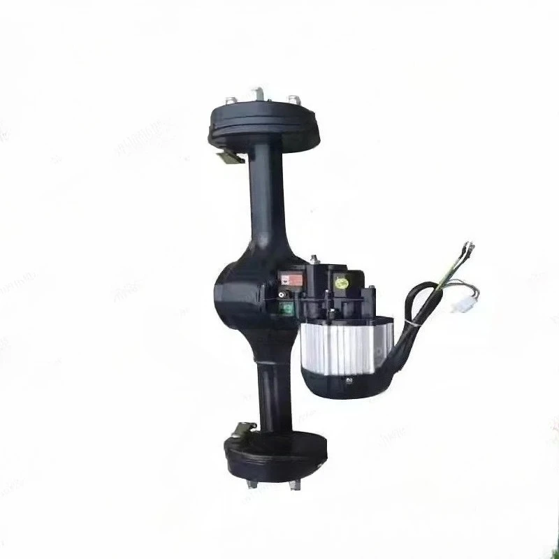 Tricycle rear axle assembly, differential mechanical drum brake split/integrated modification