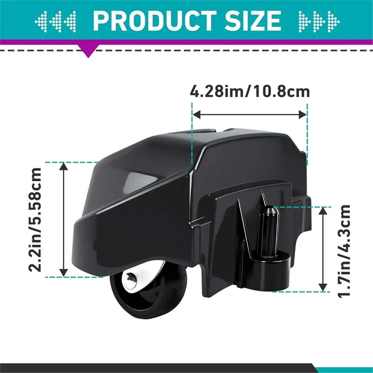 

4 Pcs 12388 Foot Caster&12293 Caster Wheel for 6 to 16 Gallon Vacuum Wet/Dry Vac Casters,Fit for WD16650 WD06350