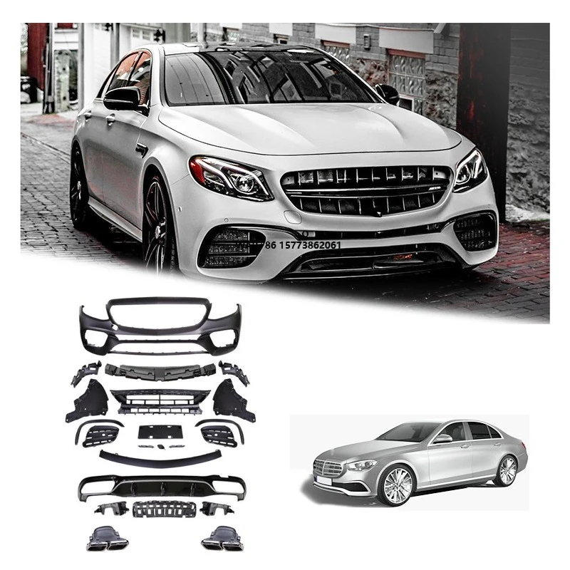 

Car Upgrade Body Kit Bumper Grille Upgrade Body Kit for E-Class W213 Late to E63 2016-2019