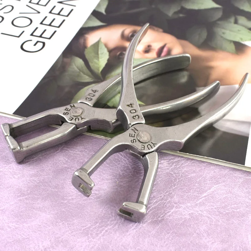 

1Pc 304 Stainless Steel Zipper Pliers for Zippers Key Fob Hardware Install Clothes Shoes Repair Kit Tool DIY Sewing Accessories