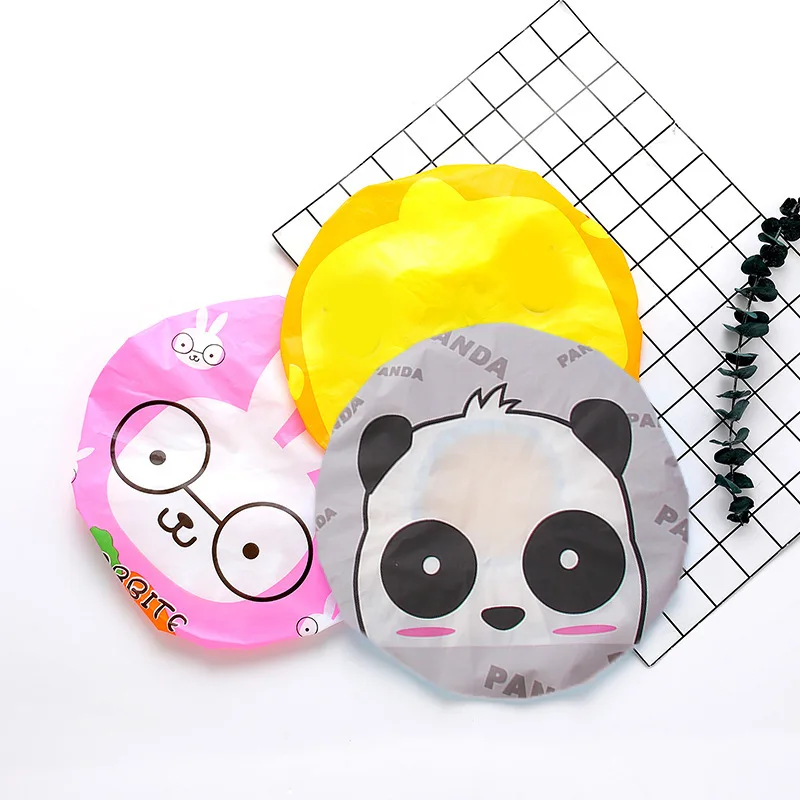 cute cartoon fashion bath shower cap Japanese portable waterproof shower cap shampoo cap thickening cartoon fashion shower cap