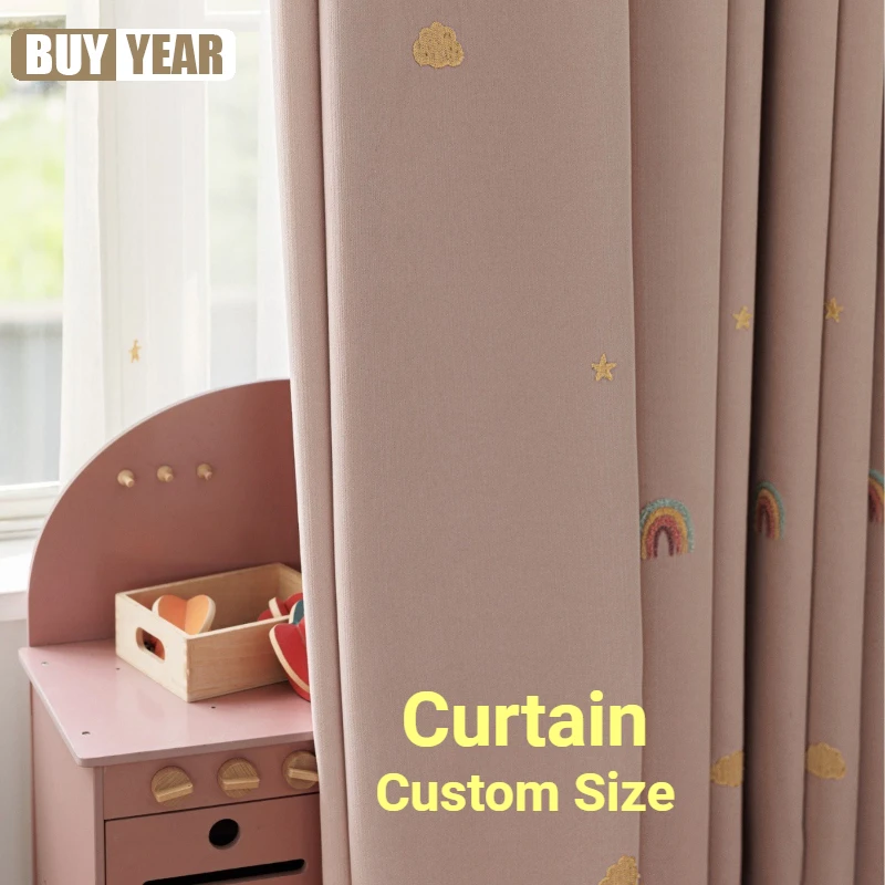 Home Office Buy - Tende Ricamate con Motivo Arcobaleno per